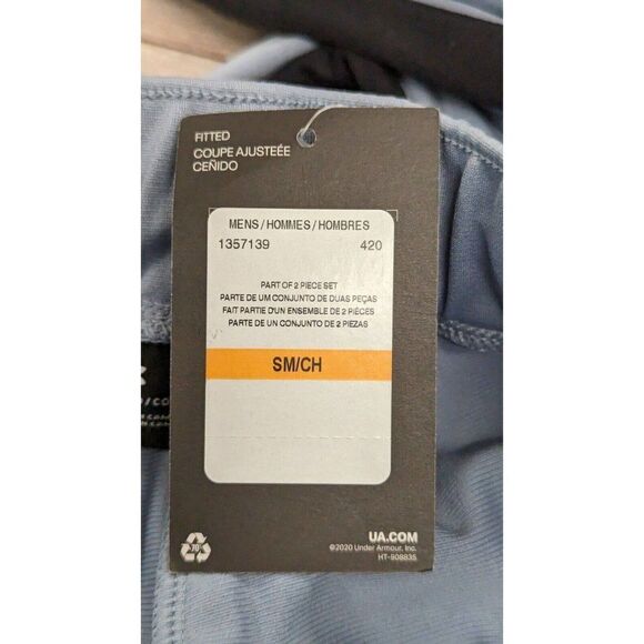 Under Armour Mens Size Small Gray Black Elastic Waist Straight Leg Track Pants - Picture 7 of 8